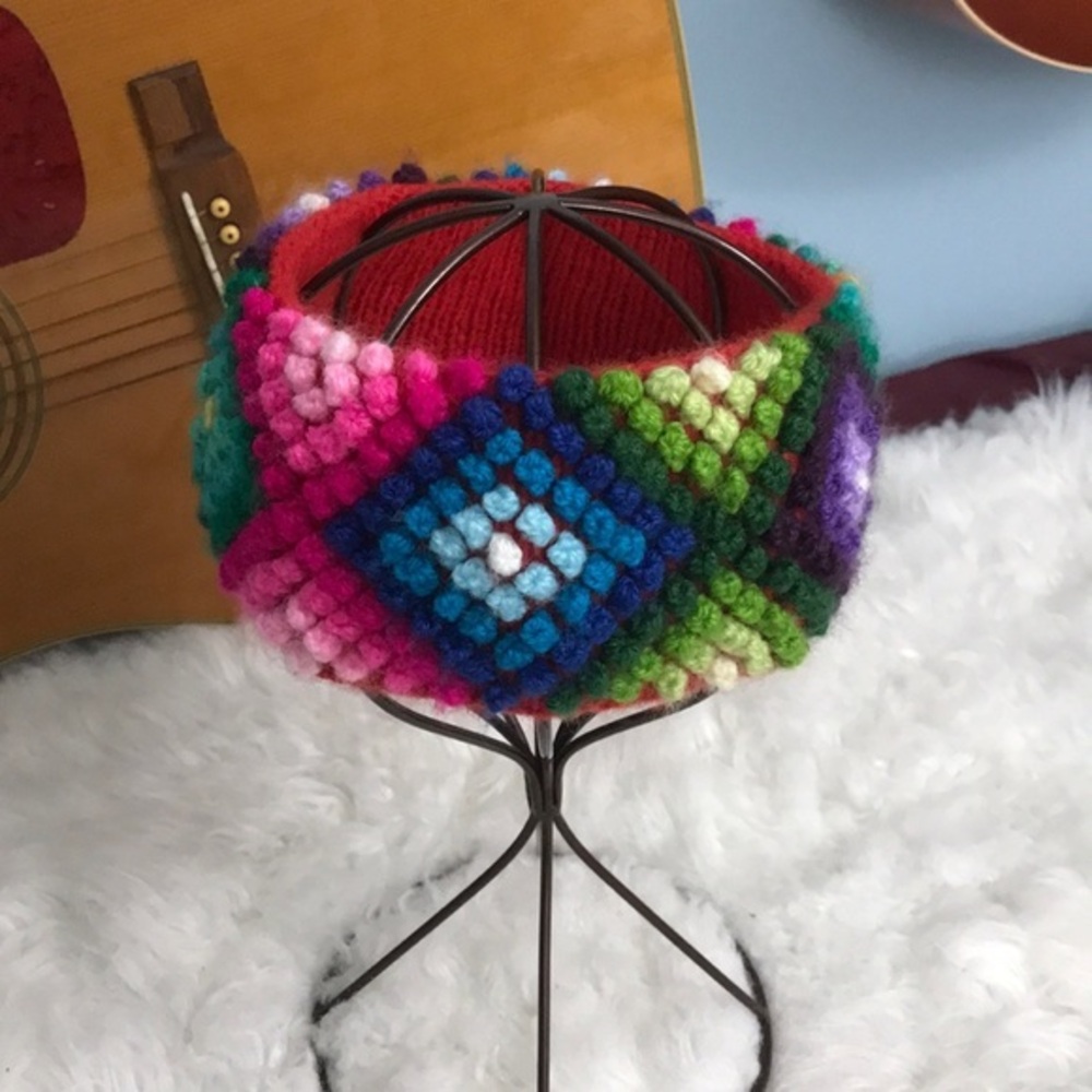 Rainbow Colored Knit Head/Ear Wrap